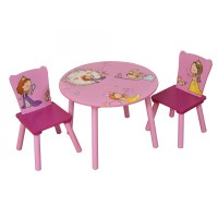 Masuta rotunda Princess cu doua scaunele din lemn MDF Liberty House Masuta rotunda Princess cu doua scaunele din lemn MDF Liberty House